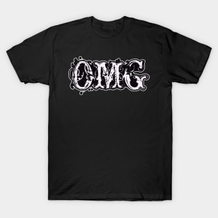 OMG - Teen Girls Graphic Typographic Goth Text T-Shirt